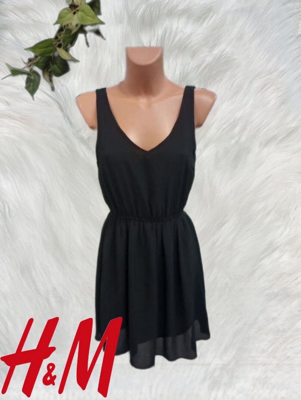 3 For $30😃 H&M Black V-Neck High-Low Sleeveless Dress